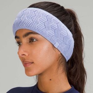 NWT Lululemon Chevron Knit Ear Warmer Lavender Dusk